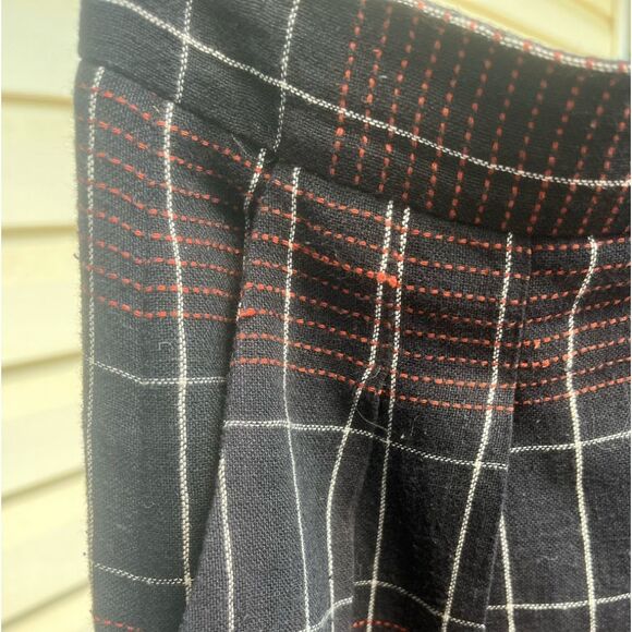 Arcana blue/purple/white geometrical pattern ankle,wide leg pants, side zipper,4 - Picture 7 of 8